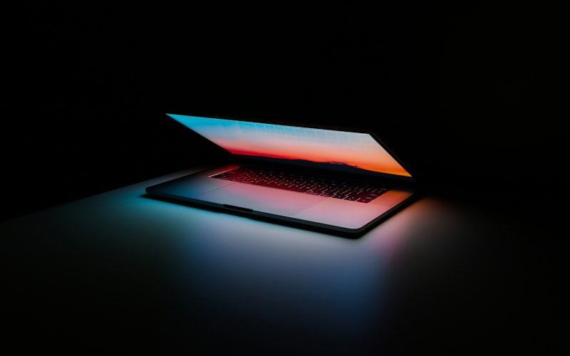 Close-up of a website homepage on a laptop screen