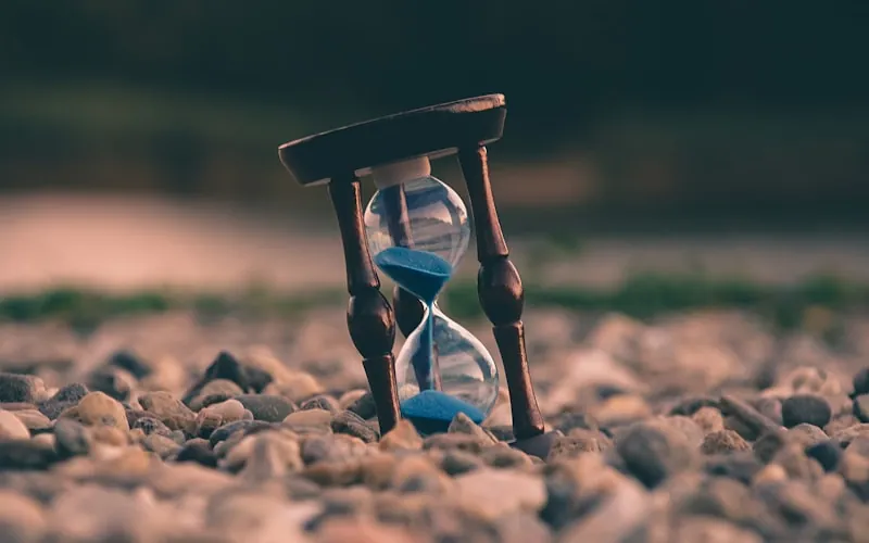 Countdown timer and laptop representing website build time