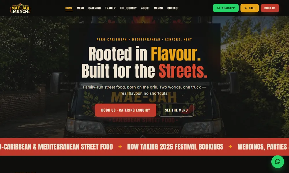 Mae-Jah Munch street food website